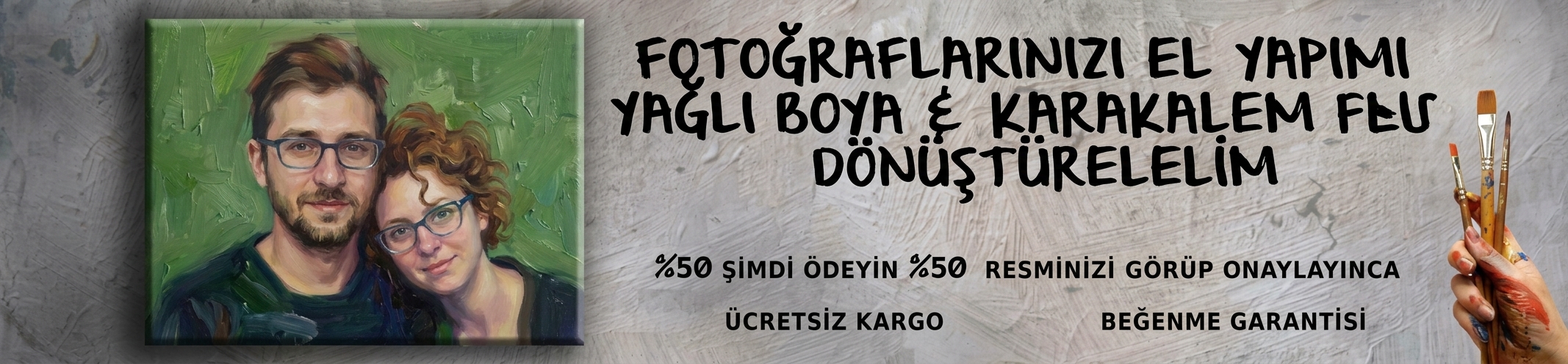 El yapımı yağlıboya portre